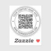 QR-code en aangepaste tekst Uw gepersonaliseerde S Sticker (Vel)