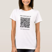 QR-code en aangepaste tekst uw zakelijke T-shirt c (Voorkant)