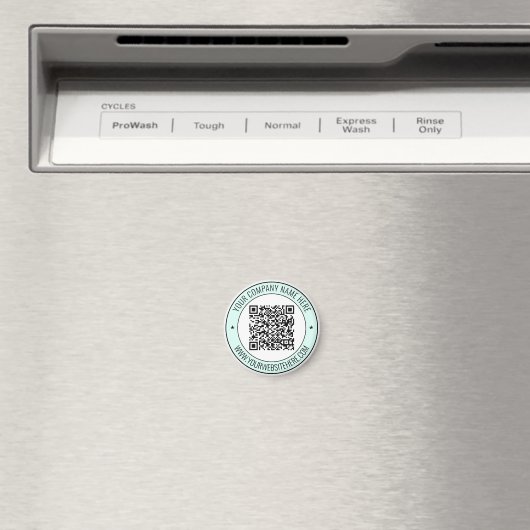 QR-code en aangepaste tekstmagneet Kleuren kiezen Magneet (Insitu (Vaatwasser))