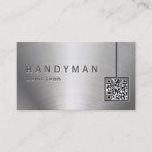 Qr Code en acier inoxydable Carte de visite (Devant)
