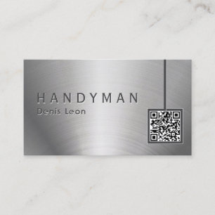 Qr Code en acier inoxydable Carte de visite
