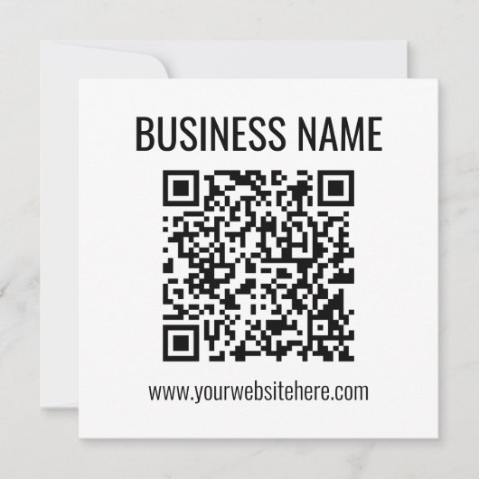 QR-code en bedrijfsnaam Notitiekaartje (Voorkant)