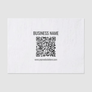 QR-code en bedrijfsnaam Tissuepapier