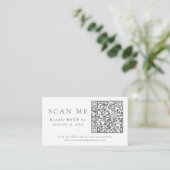 QR-code en bruiloft Website Eucalyptus Wedding RSV Informatiekaartje (Staand voorkant)