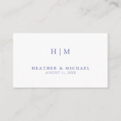QR-code en bruiloft Website Periwinkle Wedding RSV Informatiekaartje (Achterkant)