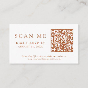 QR-code en bruiloft Website verbrand Orang Wedding Informatiekaartje