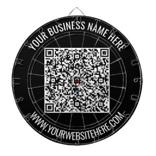QR Code en Custom Text Dart Board - Kies Kleur Dartbord