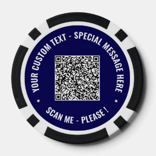 QR-Code en de Spaanders van de Douanetekst kiezen  Poker Chips