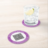 QR-Code en het Document van de Douanetekst Onderze Ronde Kartonnen Onderzetter (Insitu)