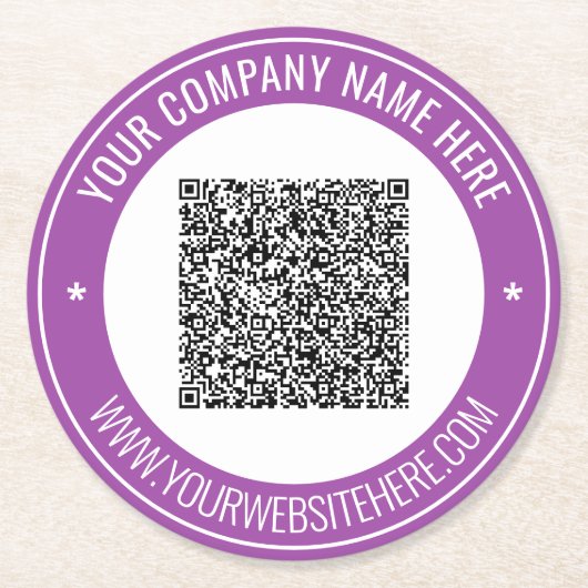 QR-Code en het Document van de Douanetekst Onderze Ronde Kartonnen Onderzetter (Voorkant)