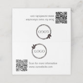 QR-code en Logo-tabletopteken (Buitenkant ongevouwen)