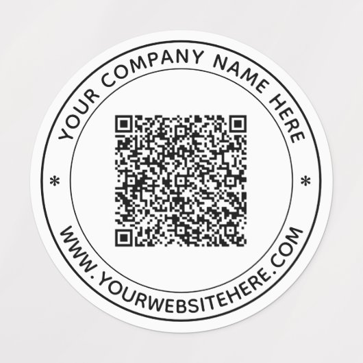 QR-code en tekst op persoonlijke bedrijfslabels Labels (Design 1)