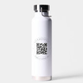 QR-code en  tekst uploaden Waterfles (Links)