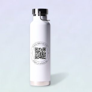 QR-code en tekst uploaden Waterfles