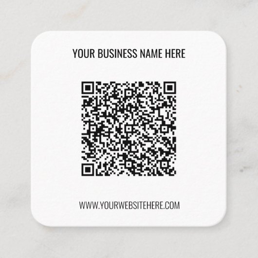 QR-code en Visitekaartje voor aangepaste tekst Pro (Voorkant)