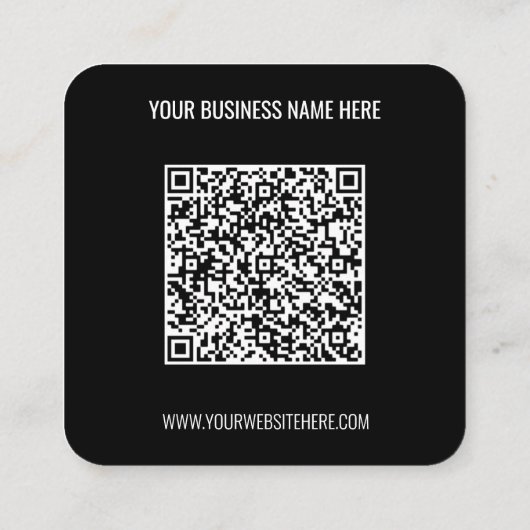 QR-code en Visitekaartje voor aangepaste tekst Pro (Achterkant)
