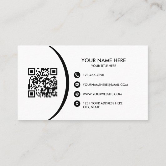 QR Code Entreprise Moderne Carte de visite profess (Dos)