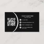 QR Code Entreprise Moderne Carte de visite profess (Dos)