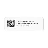 QR-CODE ETIKET (Voorkant)