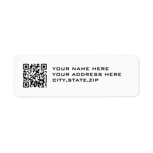 QR-CODE ETIKET (Voorkant)
