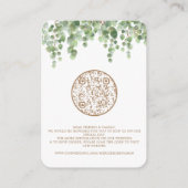 QR Code Eucalyptus Faire-part de mariage botanique (Dos)