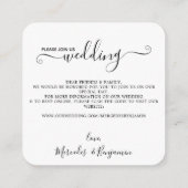 QR Code Eucalyptus Faire-part de mariage de tourne (Dos)