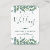 QR Code Eucalyptus Faire-part de mariage de verdur (Devant)