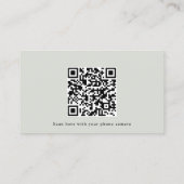 QR-code Eucalyptus Greenery Wedding RSVP Kaarten Visitekaartje (Achterkant)