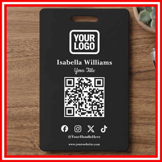 QR Code Event Badge | Digital Black Budget ID Card