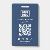 QR Code Event Badge | Digital Navy Budget ID Card (Avant)