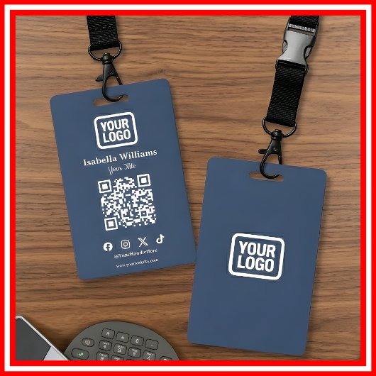QR Code Event Badge | Digital Navy Budget ID Card