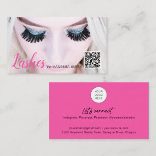 QR code eyelash extension Visitekaartje