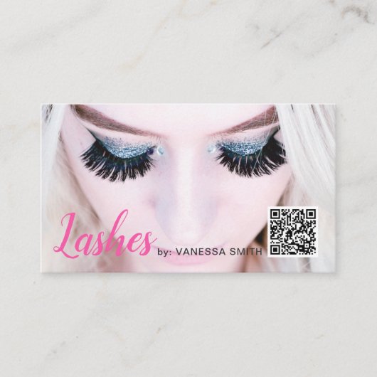 QR code eyelash extension Visitekaartje (Voorkant)