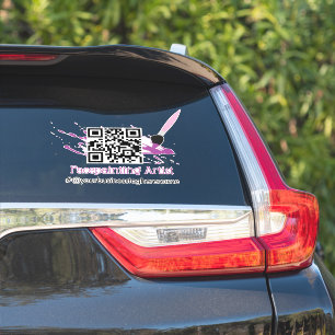 QR Code Facepainter Bedrijfsnaam Auto Decal Sticker