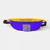 QR Code Fanny Pack met aangepaste tekst en kleuren