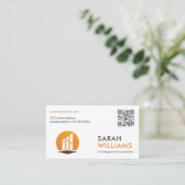 QR-code | Financieel logo Visitekaartje (Staand voorkant)