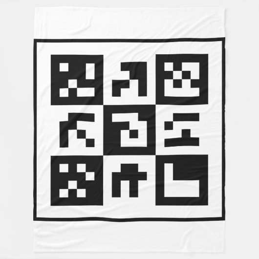 qr-code fleece deken (Voorkant)