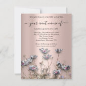 QR CODE Floral Meadow Wildflower Greenery Roos (Voorkant)