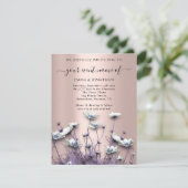 QR CODE Floral Meadow Wildflower Paars Roos (Staand voorkant)