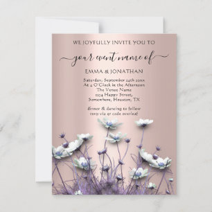 QR CODE Floral Meadow Wildflower Paars Roos