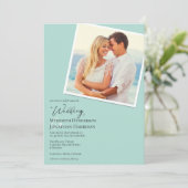 QR-code Foto Beach Zee Simple Elegant Kaart (Staand voorkant)