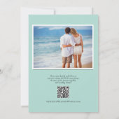 QR-code Foto Beach Zee Simple Elegant Kaart (Achterkant)