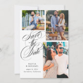 QR code Foto Collage Wedding Save The Date (Voorkant)