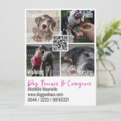 QR-code foto Dogge Kaart (Staand voorkant)
