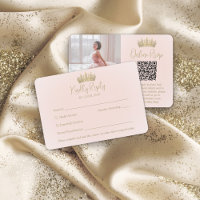 QR-code & foto Elegante Quinceañera Gold Crown