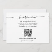QR Code Foto legant script modern Save The Date (Achterkant)