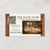 QR Code Foto Restaurant Visitekaartje (Voorkant)