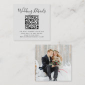 QR-code foto RSVP Informatiekaartje (Voorkant / Achterkant)