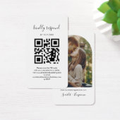 QR Code Foto RSVP Wedding Website Kaart (Bureau)