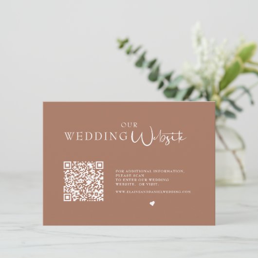 QR Code Foto Rustic Weddenschap - Bijlage (Staand voorkant)